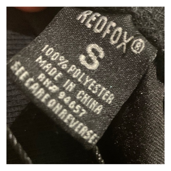 2/$30 REDFOX Joggers Black drawstring waist velvet joggers side pockets Size S - Picture 6 of 11